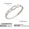 Conjunto de Pulsera con Broche en Forma de Anillo Incrustado con Circonita Geométrica Estilo Europeo y Americano, Chapado en Oro PVD, Conserva el Color, Joyería Sencilla y de Alta Calidad