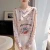 Otoño 2026 Nuevo Llegada Cuello Redondo Manga Larga Top Pequeño Textura Jacquard Holgado Suéter Top Básico Tiene
