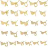 Collar Colgante de Letra con Forma de Corazón Dorado Estilo Minimalista Europeo y Americano, Collar de 26 Letras con Diseño de Nicho a la Moda para Mujeres