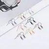 Accesorios para Pendientes de Gancho Metálico Electroplateado con Perlas Redondas, Ganchos de Oreja Grandes, Materiales para Pendientes Hechos a Mano DIY