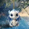 Adornos Navideños de Acrílico con Patrón de Pequeño Dragón Lindo Transfronterizos Decoraciones para Árbol de Navidad Interior de Casa y Coche Navidad