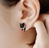 Versão coreana dos brincos de pérola tridimensionais Harajuku mais vendidos, brincos de piercing de leopardo e gato, joias de clipe de orelha, atacado