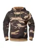 Sudadera Camuflada de Gran Tamaño para Otoño e Invierno Nueva, Casual Holgada, Pulóver de Manga Larga de Forro Polar para Hombre