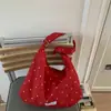 Bolsa de Gasa de Lunares de Verano para Mujer 2025 Nueva Moda Tendencia Estilo Coreano Bolso Tote Gran Capacidad Bolso de Hombro Único de Lona