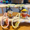 Baimao Original Crayon Shin-Chan Série Tempo ao Ar Livre Chaveiro Criativo Boneca Fofa Casal Pingente de Mochila para Mulheres