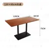 Mesa y Sillas de Restaurante Café Estilo Retro Occidental Mesas y Sillas de Restaurante de Música Combinación de Mesa y Silla de Bar Mesa de Bistro de Madera Maciza Comercial