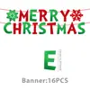 Set de Decoración para Fiesta Navideña Banner MerryChristmas Adornos Espirales Bolas de Panal Abanicos de Papel Arreglos Florales