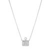 [juego de joyas] collar de circonita corte copo de nieve botella de perfume aretes para mujer lujo ligero de alta gama aretes temperamento exquisito
