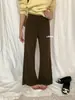 Té Verde Limón Colección Otoño 2026 Estilo Coreano para Mujer Sencillo Versátil Adelgazante Rejuvenecedor Cordón Microcampana Casual Pantalones 11361