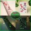Pegatinas de Tatuaje de Dibujos Animados para Niños, Mundo de Dinosaurios Luminoso, Pegatinas Temporales Impermeables para Cara de Niños y Niñas, Stock Listo Transfronterizo