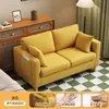 Sofá de tela sencillo para apartamentos pequeños, casas de alquiler y dormitorios; sofá individual moderno y de moda para apartamentos pequeños