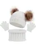 Chapéu de tricô transfronteiriço da Amazon, chapéu de outono e inverno, chapéu infantil de lã listrado, chapéu com pompom, espessado, quente e à prova de vento