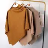 Novo Xale de Tricô Assimétrico com Fivela Roupa Externa Multifuncional para Outono/Inverno Salas com Ar Condicionado Protetor de Pescoço Quente Lenço Estilo Capa Capa Grande