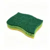 Esponja de Limpeza de Louça de Polpa de Madeira e Algodão com Lado Esfoliante em Formato S de Três Camadas Esfoliante para Louça Artefato de Limpeza de Cozinha Esfoliante de Espuma
