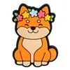 Perro de Dibujos Animados Salchicha Lindo Goma Suave de PVC Encantos para Zapatos Decoraciones Creativas Hechas a Mano para Zuecos Clips para Zapatos