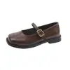 Zapatos Planos Mary Jane Minimalistas de Nicho Estilo Británico Universitario para Mujer, Zapatos Pequeños de Cuero de Suela Suave Nuevos de Primavera 2026 para Niñas