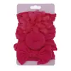 Set de 3 Piezas de Diadema para el Cabello de Nylon de Alta Elasticidad para Niños, Accesorios para la Cabeza, Diadema de Flor con Lazo de Donut para Fotos de Bebé