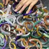 Pulseras de Calcedonia de Varios Colores al por Mayor, Pulseras de Monedas, Accesorios para Pulseras de Media Cara DIY