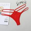 2025 Aliexpress Bikini Transparente Sexy Tirante Fino Hueco Triángulo Cintura Baja Ropa Interior para Mujer Sin Costuras Lujo Ligero