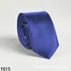 Corbata de color liso para hombre casual 5 cm estilo coreano seda artificial estrecha para lugar de trabajo boda negocios administrativa venta al por mayor