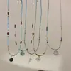 Nuevo Collar con Colgante de Calcedonia Estilo Chino Retro de Paz con un Toque de Lujo Ligero y de Alta Gama, Cadena Elegante y Moderna para la Clavícula