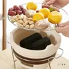 Grelha para Churrasco para Fazer Chá, Fogão Tradicional para Fondue Indoor, Fogão Popular a Carvão para Exterior, Fogão de Barro a Carvão