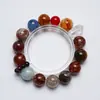 [Juchuan Neón] Pulsera Natural de Cristal de Hueso de Cereza para Mujer, Pulsera Versátil de Ágata Amarilla y Aguamarina al por Mayor