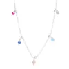 Saiyna Plata de Ley S925 Versión Coreana Nicho Cuenta Arcoíris Collar Básico Estilo Coreano Personalidad Ins Cadena para Clavícula