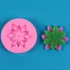 Molde de silicone de flor de furo único flor grande para bolo de pasta americana DIY feito à mão vela perfumada gesso resina molde de panificação