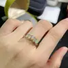 Anillo de Plata de Ley S925 con Ópalo Natural para Mujer 3x5mm Vintage Lujo Elegante Anillo de Fiesta