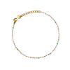 Moda Europea y Americana Ins Collar de Cuentas Pequeñas de Color para Mujer Pulsera de Cadena de Bolas de Acero Titanio Dorada Popular