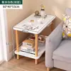 Mesa Auxiliar Lateral para Sofá Sala de Estar Mesa Pequeña Mesa de Café para el Hogar Mesa Cuadrada Lateral Móvil para Cama Estilo Crema Estante de Almacenamiento Mesa para Snacks