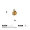 Pingente de Aço Inoxidável Cristal de Vidro Gota Pedra Preciosa Colorida Pingente de Aço Titânio Colar Acessórios de Joias DIY
