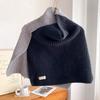 Chal para mujer otoño e invierno ropa exterior cálida suéter bufanda cuello alto bufanda dividida de punto hombrera estilo coreano estilo occidental capa