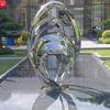 Escultura de paisagem em aço inoxidável com acabamento espelhado chinês, escultura de formato especial, praça externa, grande escultura abstrata de paisagem aquática, ornamentos