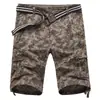 Verão 2026 Novo Calça Casual Masculina Camuflada de Comprimento Médio Shorts Masculinos de Cinco Pontos Algodão Puro Calças Af Alta Elasticidade e Respiráveis