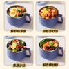 Taza para fideos instantáneos de acero inoxidable 304 de grado alimenticio, pequeño volumen, gran capacidad, tazón para fideos instantáneos, hogar, dormitorio, tazón de acero inoxidable para filtrar agua