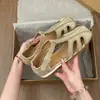 Sandalias Romanas Retro de Moda con Punta Cerrada para Mujer 2026 Verano Zapatos Calados Tejidos Transpirables Cómodos de Suela Suave Zapatos de Jaula Planos