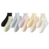Calcetines de confinamiento de boca suelta sin hueso calcetines de mujer verano delgados absorbentes de sudor transpirables algodón puro verano cortos color sólido calcetines de algodón para mujer