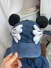Sombrero de Palma de Mickey para Mujer 2025 Nueva Gorra de Béisbol Mezclilla Nuevo Estilo Mostrando la Cara Pequeño Adecuado para Cara Cuadrada y Redonda Dibujo Animado Lindo