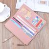 Nueva Cartera de Mujer Cartera Larga para Mujer Estilo Coreano Moda Estudiantil Cremallera Hebilla Cartera Delgada Ranura para Múltiples Tarjetas Cartera de Cuero Suave Bolso para Tarjetas