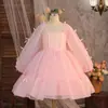Novo Vestido de Noiva Leve Transpassado Transpassado com Mangas Longas, Estilo Curto para Figuras Baixas, Vestido de Gala com Laço, Vestido Curto Usável no Dia a Dia Atacado