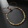 Pulsera trenzada de pareja con cuentas de piedra emperador y virutas de madera de cáscara de coco Exquisita y moderna Pulsera ajustable de piedra natural Pulsera para mujer