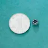 Plata S925 Artesanía Fina Separador de Botón de Flor de Loto Soporte de Flor Adorno de Plata Cuenta Bodhi de Cristal Accesorios de Plata DIY