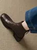 Versión de Piel de Oveja ~ Botines Cuadrados para Mujer en Otoño e Invierno, Botas Individuales con Cremallera, Talón Grueso de Caballo con Felpa Adicional, Tacones Altos, Botas Ajustadas, Botas de Tacón de Aguja para Mujer