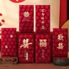 Sobre Rojo de Boda 2026 Modelo Nuevo Sobre de Dinero de la Suerte de Mil Yuanes Bolsa Creativa de Alta Gama Rojo Vino Específica para Bodas