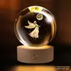 Lámpara de noche personalizada de bola de cristal luminosa, un regalo conmemorativo creativo y práctico para niños y niñas en su cumpleaños, o como decoración para el Día del Maestro.