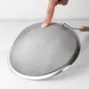 Colador de Malla Doble Capa de Acero Inoxidable con Mango de Madera, Cuchara para Freír, Utensilios de Cocina Caseros, Colador de Malla para Fideos, Filtro para Leche de Soja