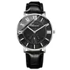 Relojes de Pareja, Elegantes Relojes de Cuarzo para Mujer, Esfera Redonda Correas de Cuero, Relojes para Hombre, Venta al por Mayor Transfronteriza