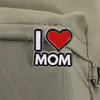 Broche Coração EU AMO MÃE Dia das Mães Texto de Gratidão Insígnia Letra Roupa Presente Decoração Acessórios